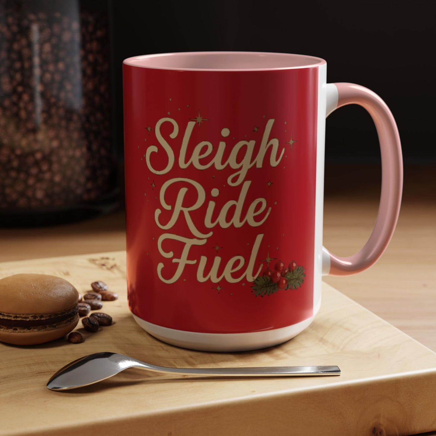 Festive 'Sleigh Ride Fuel' Coffee Holiday Mug (11oz/15oz)