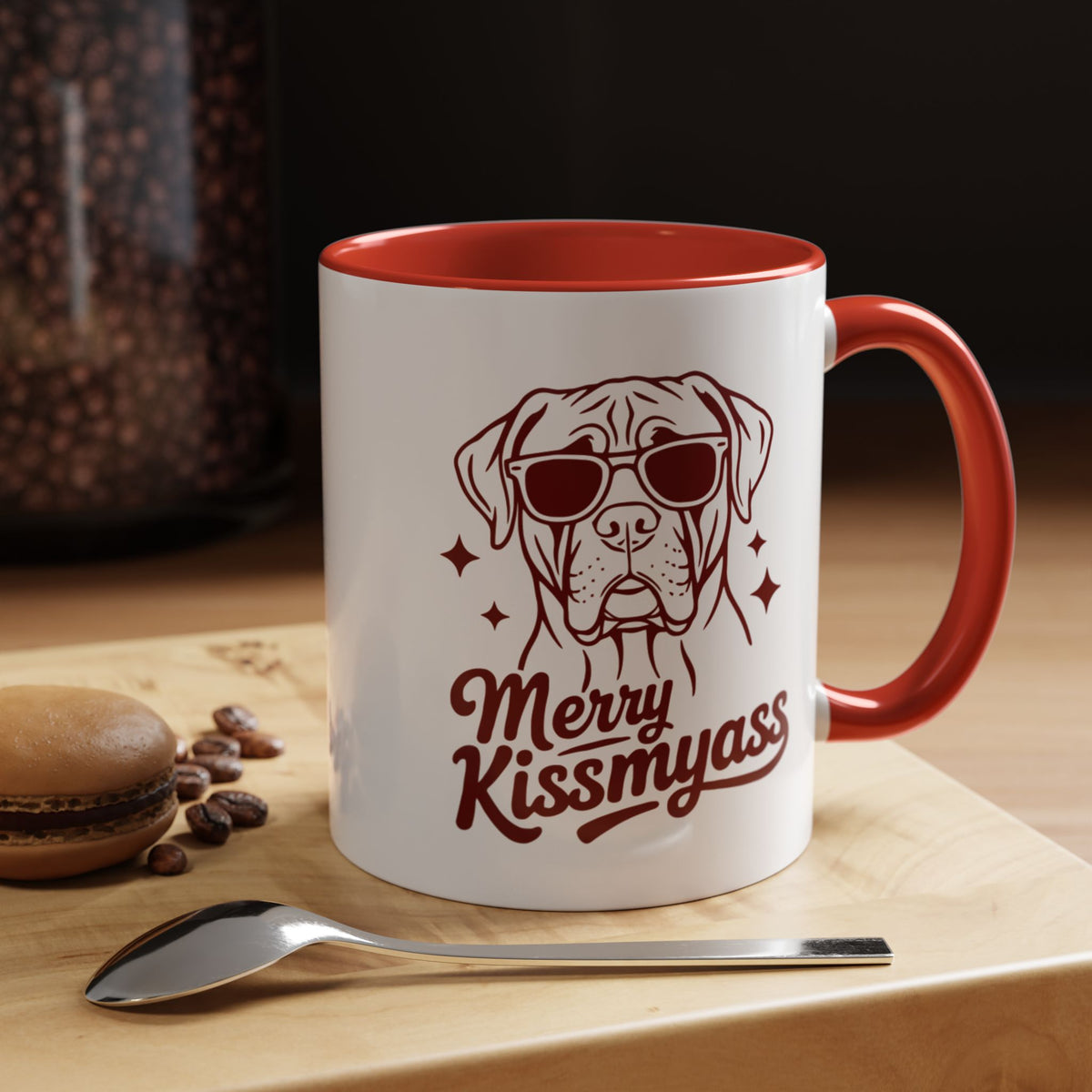 Merry KissMyAss Funny Holiday Coffee Mug (11oz/15oz)