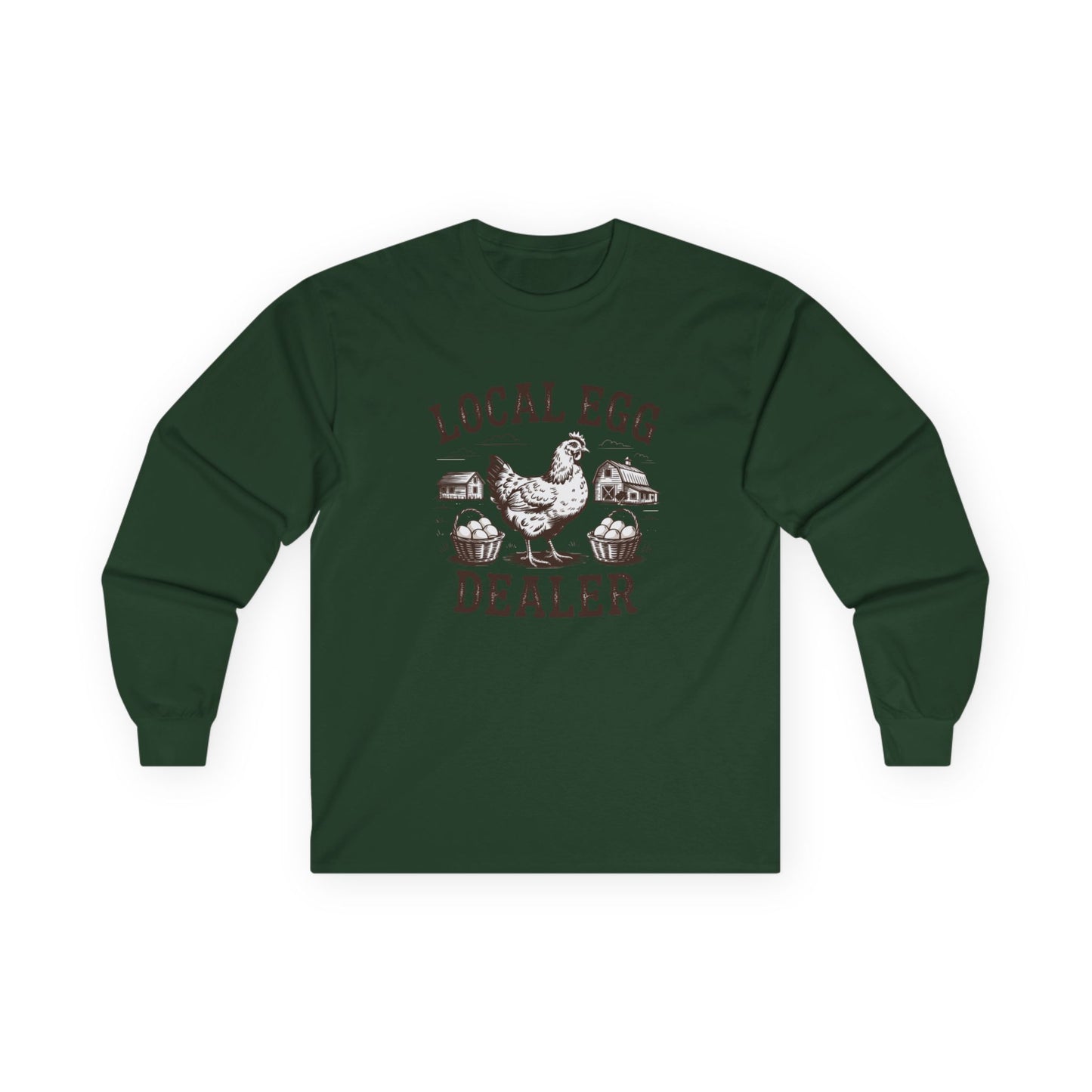 "Local Egg Dealer" Funny Chicken Long-Sleeve Shirt