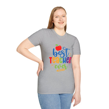 T-Shirt: "Best Teacher Ever" Teacher Appreciation Gift, Thank You Teacher Tee,