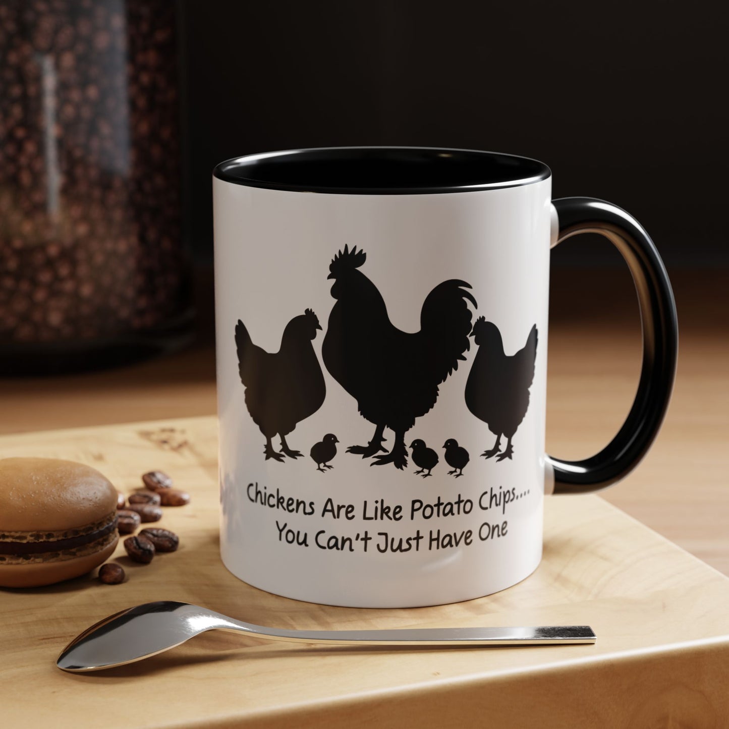 Funny Chicken Lover Coffee Mug — "Chickens Are Like Potato Chips" (11/15oz)