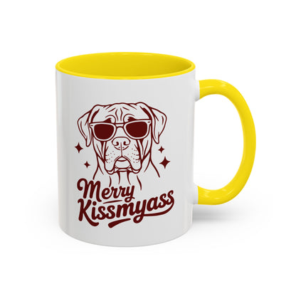 Merry KissMyAss Funny Holiday Coffee Mug (11oz/15oz)