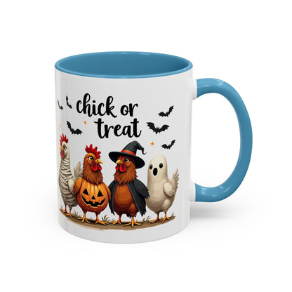 Coffee/Tea Mug - Spooky Halloween "Chick or Treat" (11, 15oz)