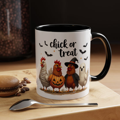 Coffee/Tea Mug - Spooky Halloween "Chick or Treat" (11, 15oz)