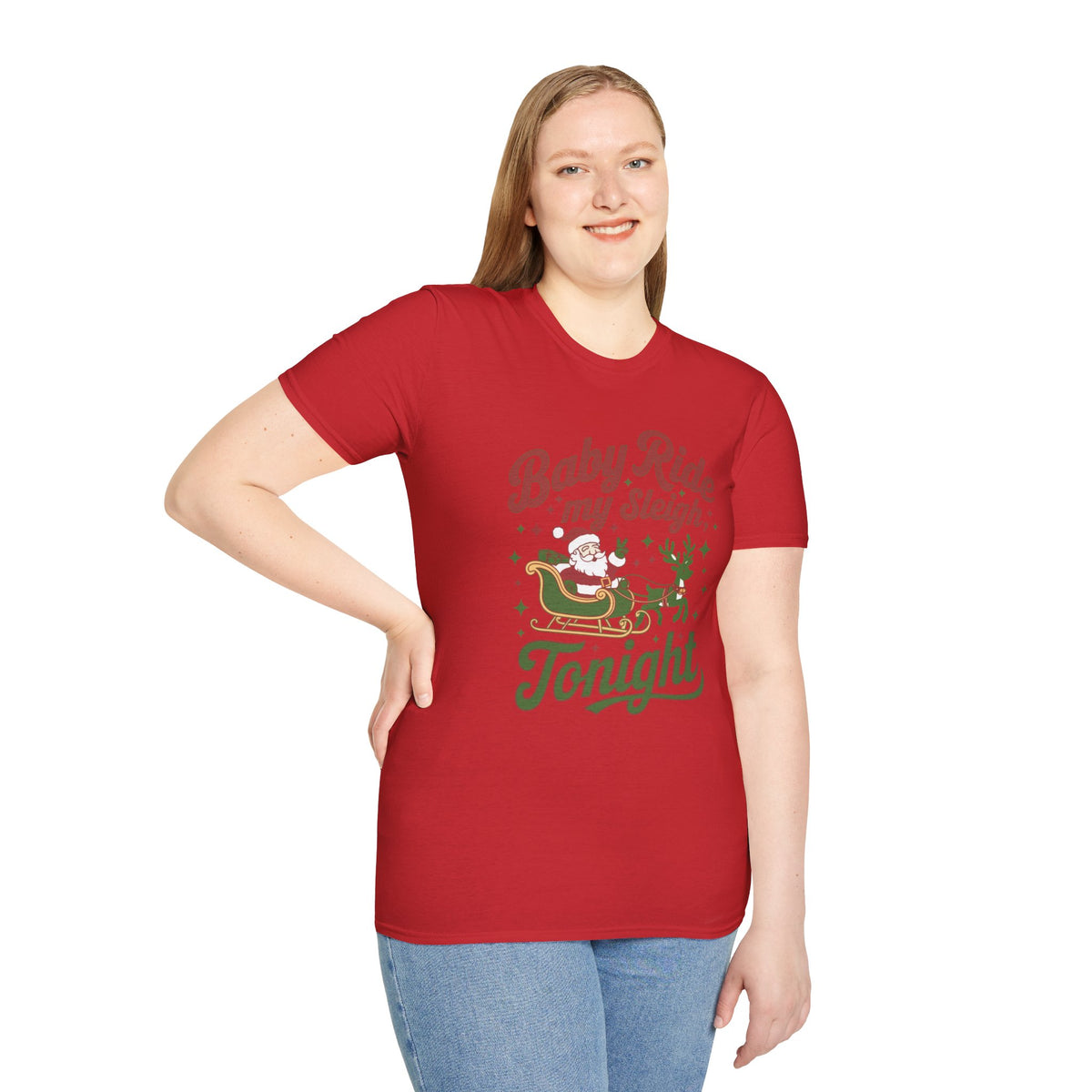 Christmas T-Shirt 'Baby ride my sleigh tonight'