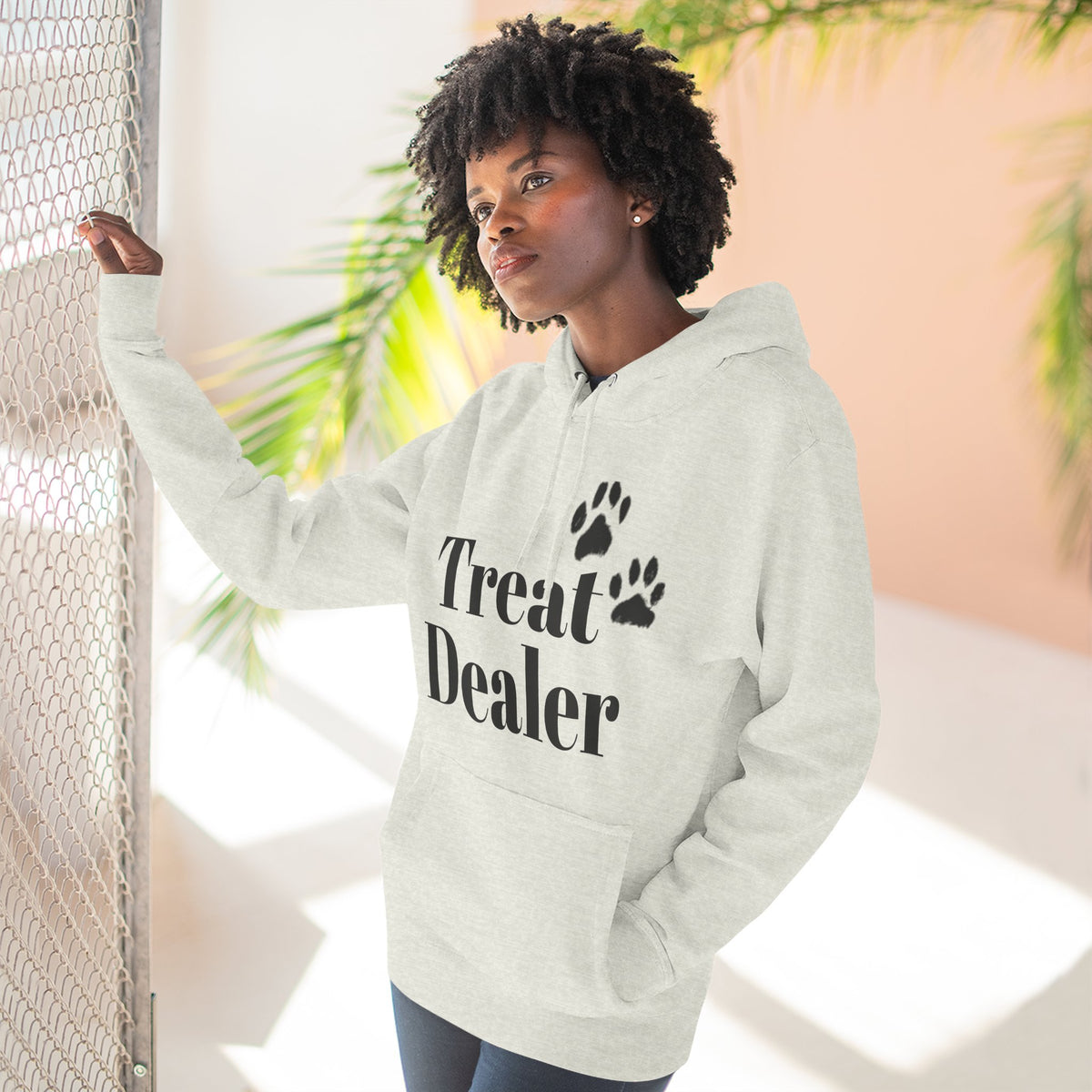 Fleece Hoodie: "Treat Dealer"