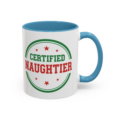 Mug 'Certified Naughtier' Christmas (11oz/15oz)