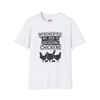 T-Shirt 'Introverted But Open to Discussing Chickens' Funny Shirt chickens Lover Tee