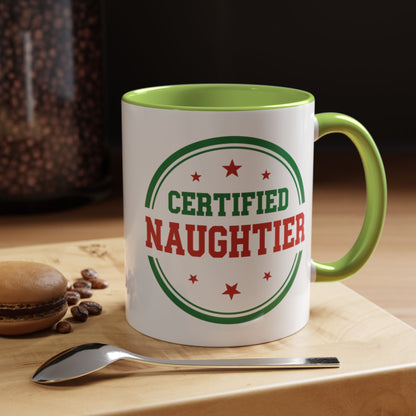 Mug 'Certified Naughtier' Christmas (11oz/15oz)