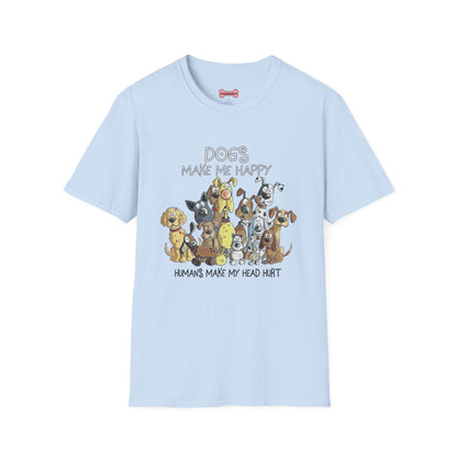 Dog Lover T-Shirt "Dogs make me happy"