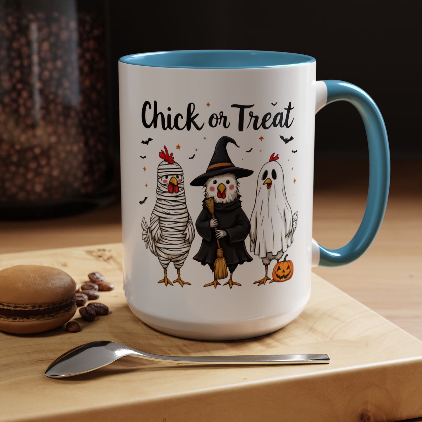 Coffee Tea Mug: Halloween "Chick or Treat" (11, 15oz)