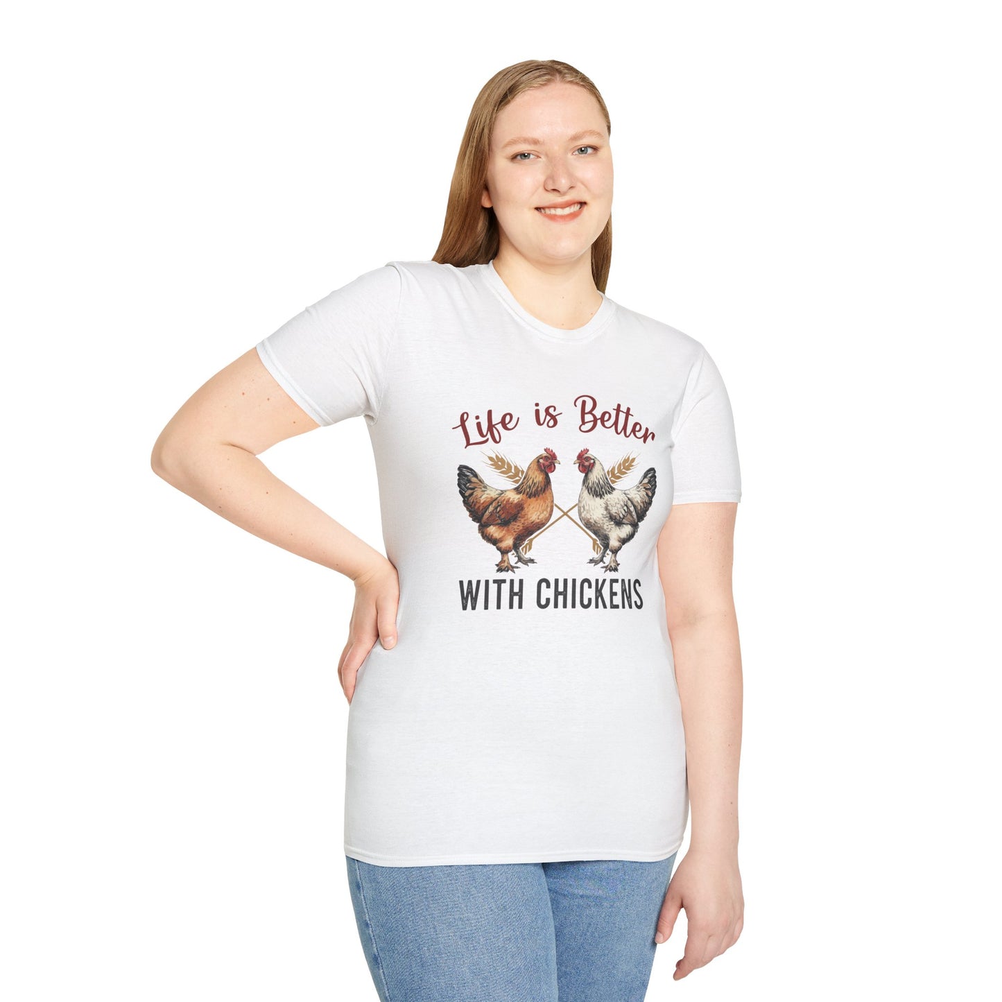 T-Shirt 'Life is better with Chickens' Funny Shirt chickens Lover Tee