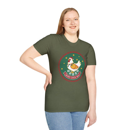 Christmas Unisex T-Shirt 'Merry Chick Mas' Funny Holiday Shirt