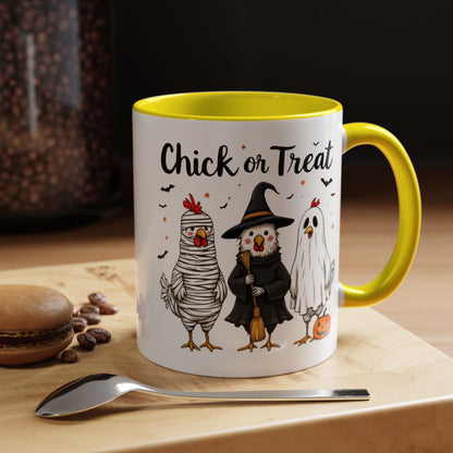 Coffee Tea Mug: Halloween "Chick or Treat" (11, 15oz)
