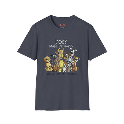 Dog Lover T-Shirt "Dogs make me happy"