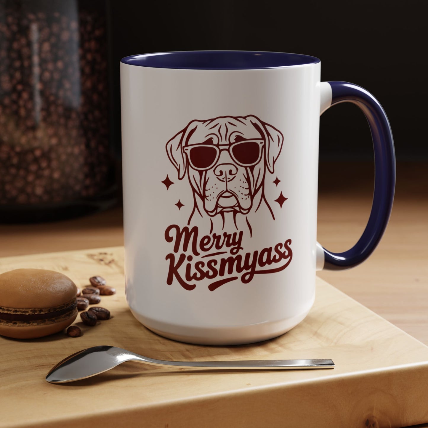 Merry KissMyAss Funny Holiday Coffee Mug (11oz/15oz)