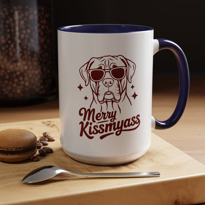 Merry KissMyAss Funny Holiday Coffee Mug (11oz/15oz)