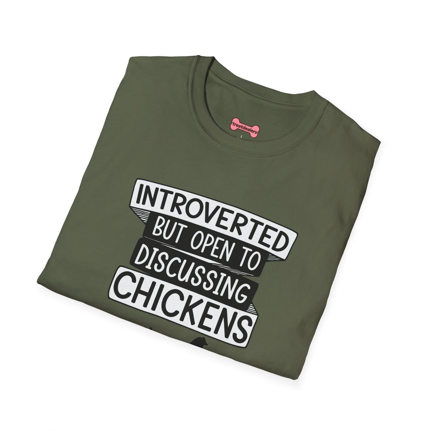 T-Shirt 'Introverted But Open to Discussing Chickens' Funny Shirt chickens Lover Tee