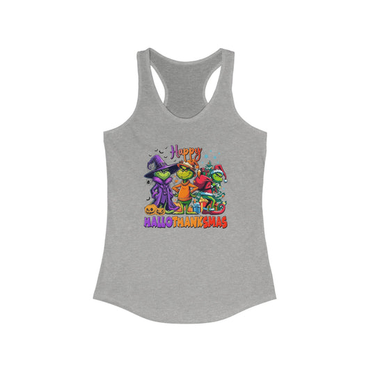 Tank Top: "Happy HalloThankMas"