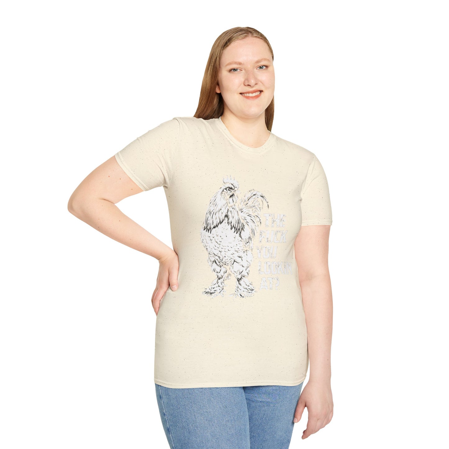 Funny Chicken Lover T-Shirt "The Fuck Are You Lookin' At?" Chicken Graphic Tee