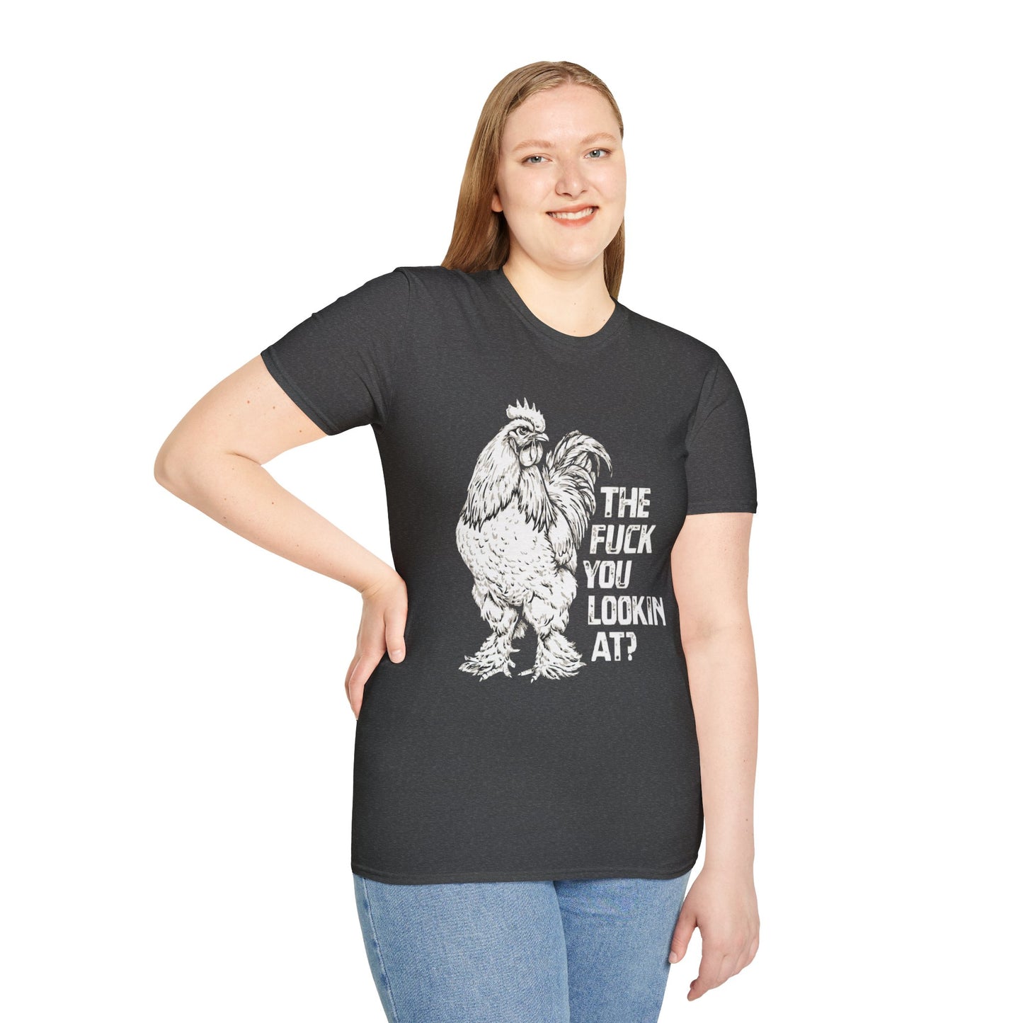 Funny Chicken Lover T-Shirt "The Fuck Are You Lookin' At?" Chicken Graphic Tee