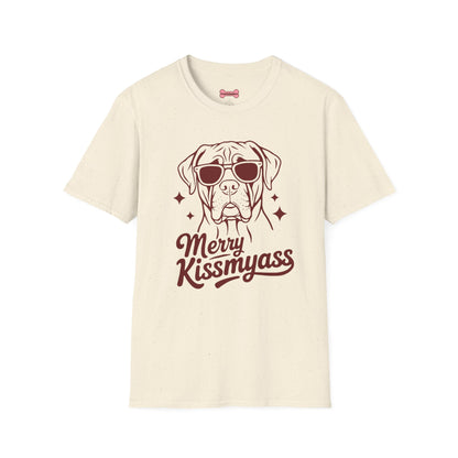 Christmas Unisex T-Shirt 'Merry KissMyAss' Funny Holiday Tee Shirt