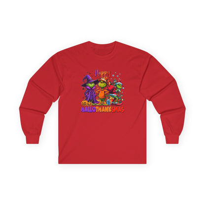 Long Sleeve: "Happy HalloThankMas'