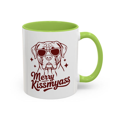 Merry KissMyAss Funny Holiday Coffee Mug (11oz/15oz)