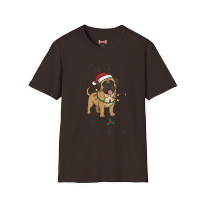 Christmas Unisex T-Shirt 'I want a English Mastiff for Christmas' Funny Holiday Shirt