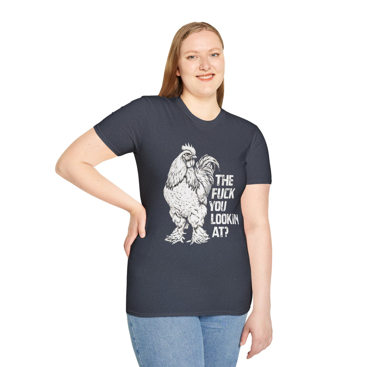 Funny Chicken Lover T-Shirt "The Fuck Are You Lookin' At?" Chicken Graphic Tee