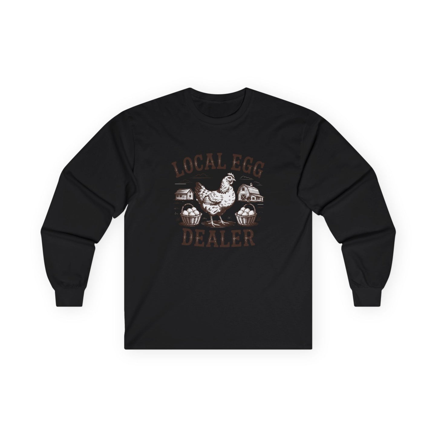 "Local Egg Dealer" Funny Chicken Long-Sleeve Shirt