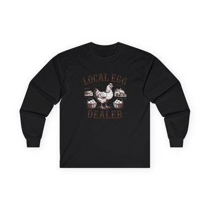 "Local Egg Dealer" Funny Chicken Long-Sleeve Shirt