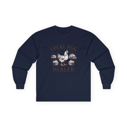 "Local Egg Dealer" Funny Chicken Long-Sleeve Shirt