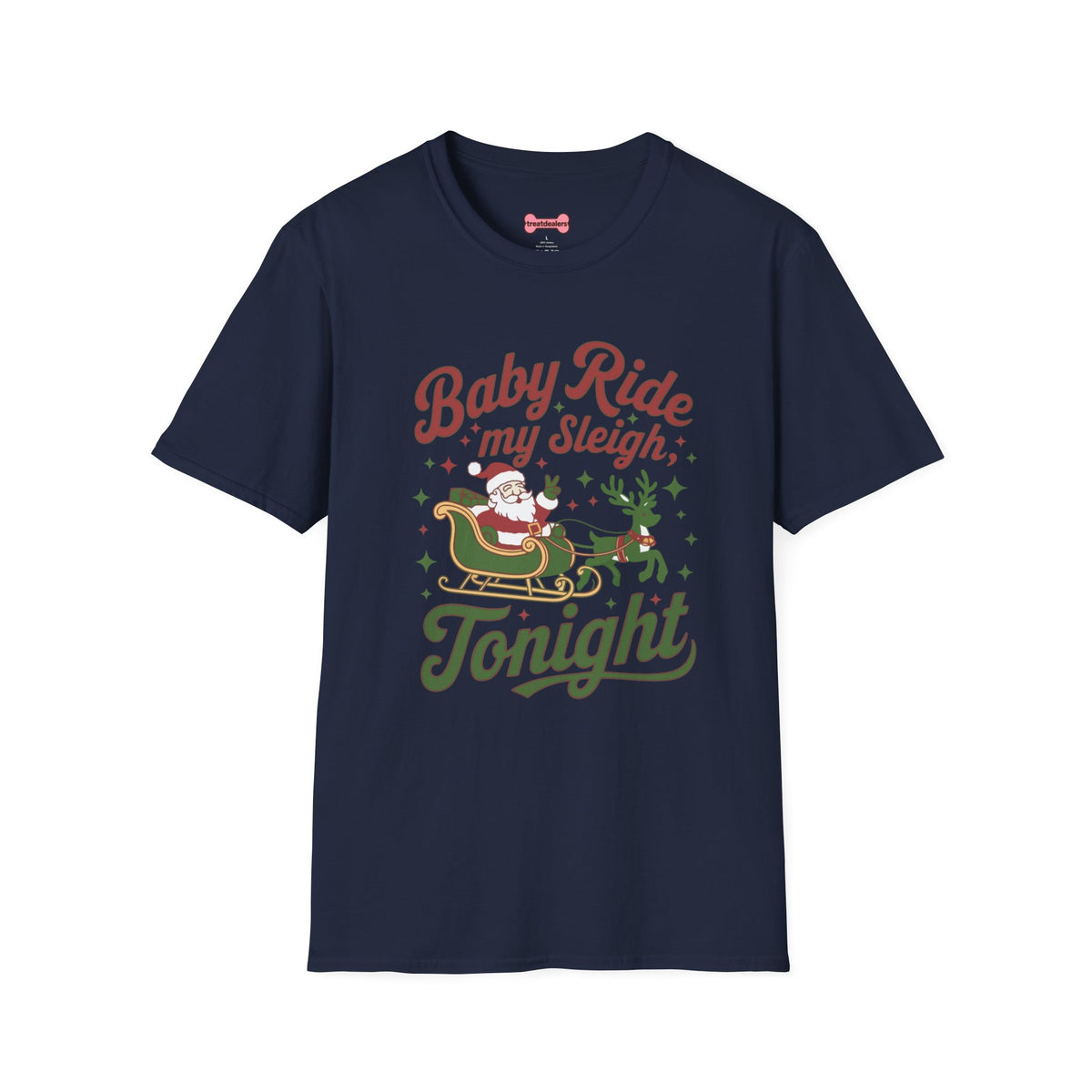 Christmas T-Shirt 'Baby ride my sleigh tonight'