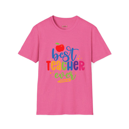 T-Shirt: "Best Teacher Ever" Teacher Appreciation Gift, Thank You Teacher Tee,