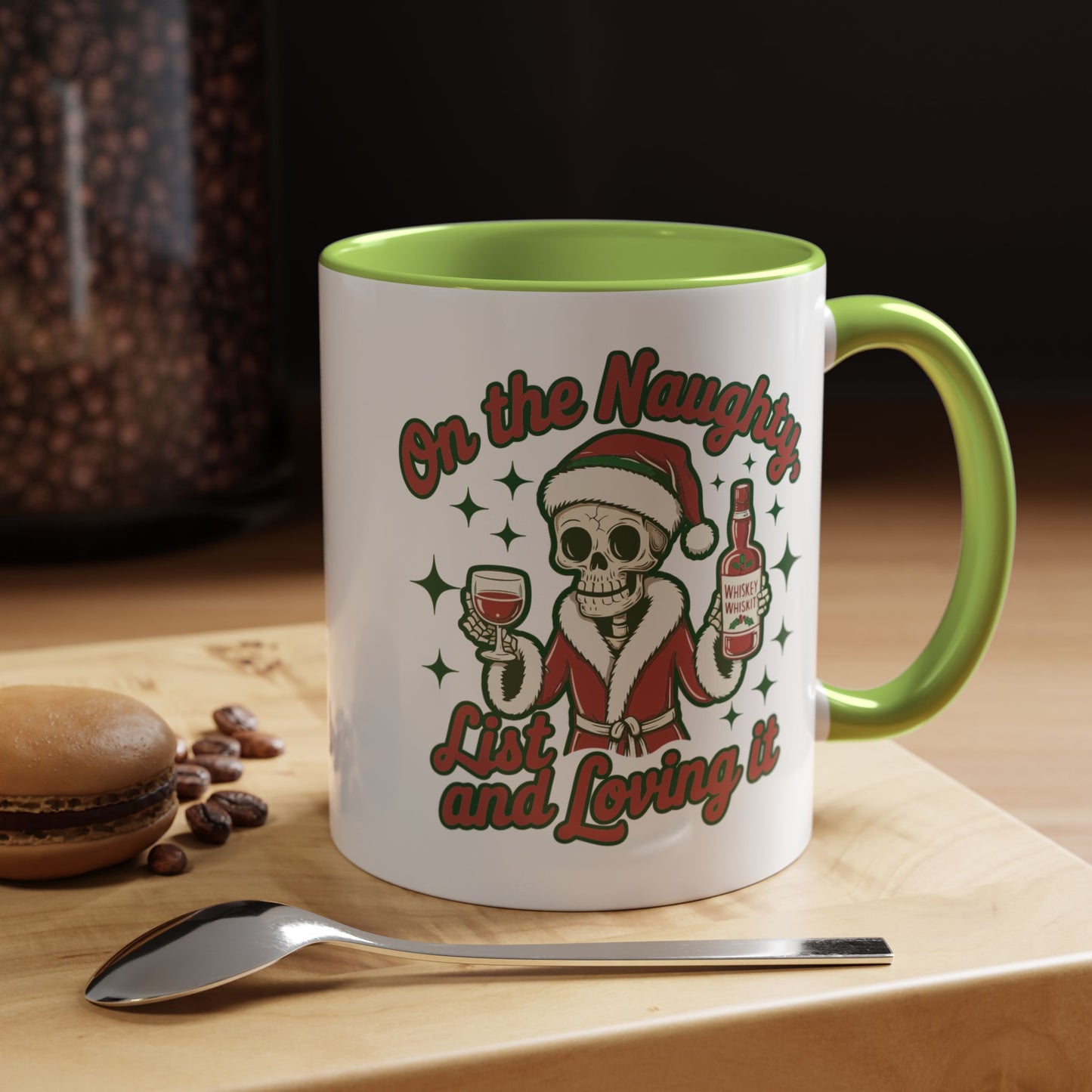 Coffee Mug 'On The Naughty List and Loving It' Christmas
