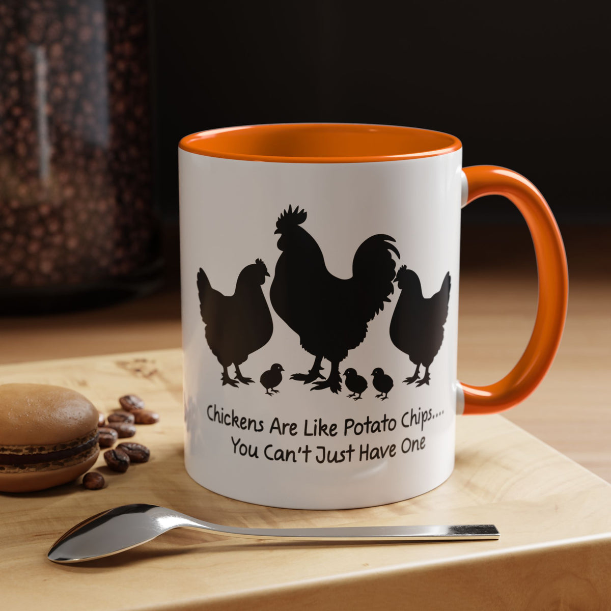 Funny Chicken Lover Coffee Mug — "Chickens Are Like Potato Chips" (11/15oz)