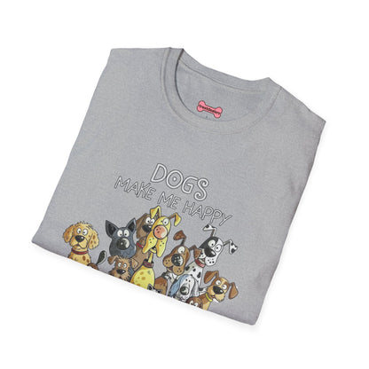 Dog Lover T-Shirt "Dogs make me happy"