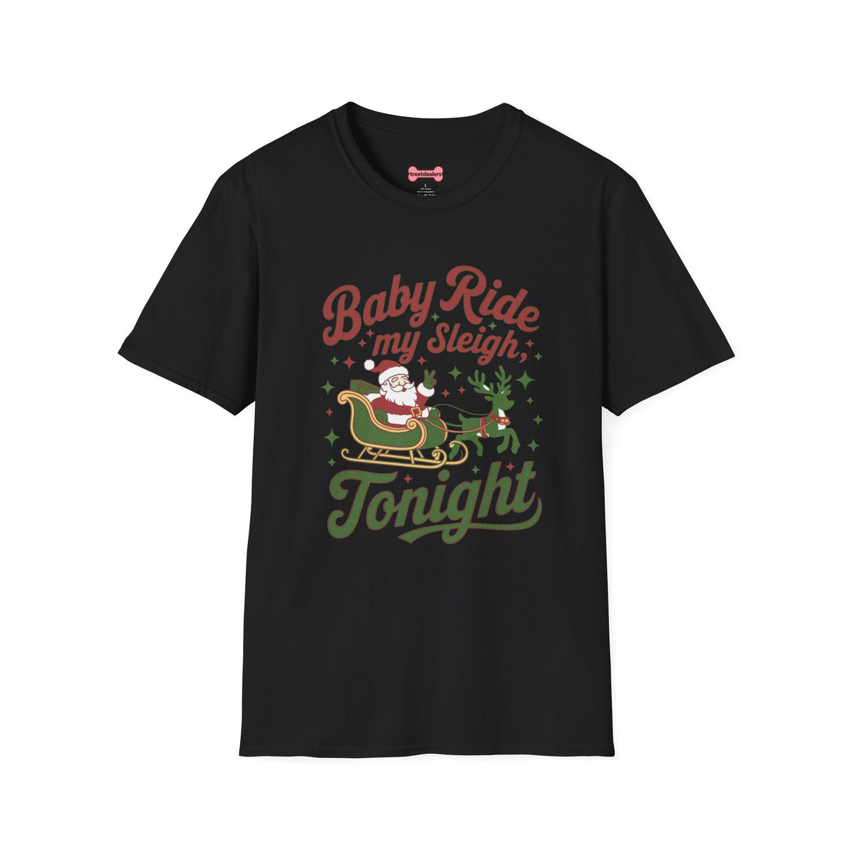 Christmas T-Shirt 'Baby ride my sleigh tonight'