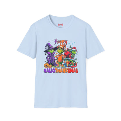 T-Shirt: "Happy Hallothanksmas"