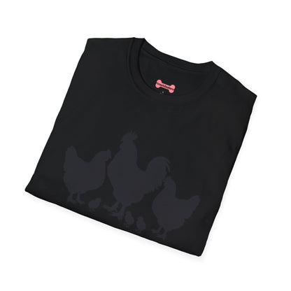 Unisex T-Shirt 'Chickens are like Potato Chips' Funny Shirt Chicken Lover Tee Black