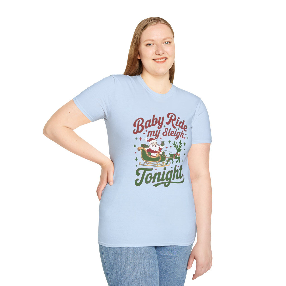 Christmas T-Shirt 'Baby ride my sleigh tonight'