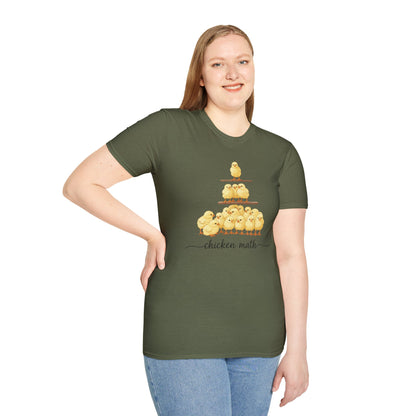T-Shirt 'Chicken Math' Funny Shirt Chicken Lover Tee