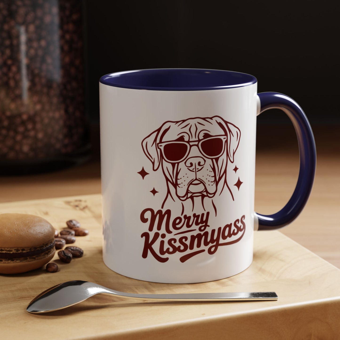 Merry KissMyAss Funny Holiday Coffee Mug (11oz/15oz)