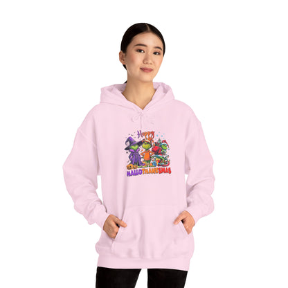 Fleece Hoodie: "Happy HalloThankMas"