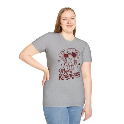 Christmas Unisex T-Shirt 'Merry KissMyAss' Funny Holiday Tee Shirt