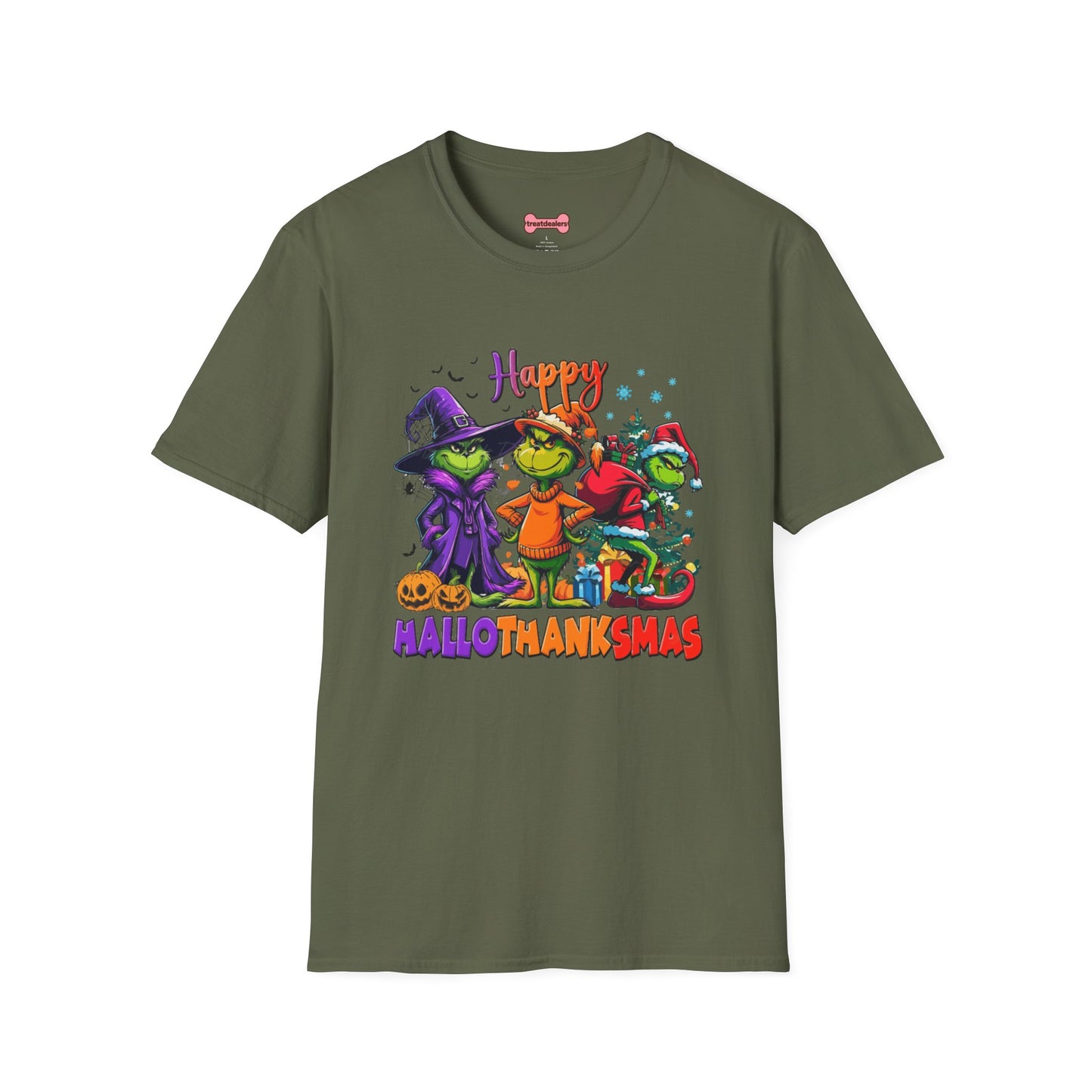 T-Shirt: "Happy Hallothanksmas"