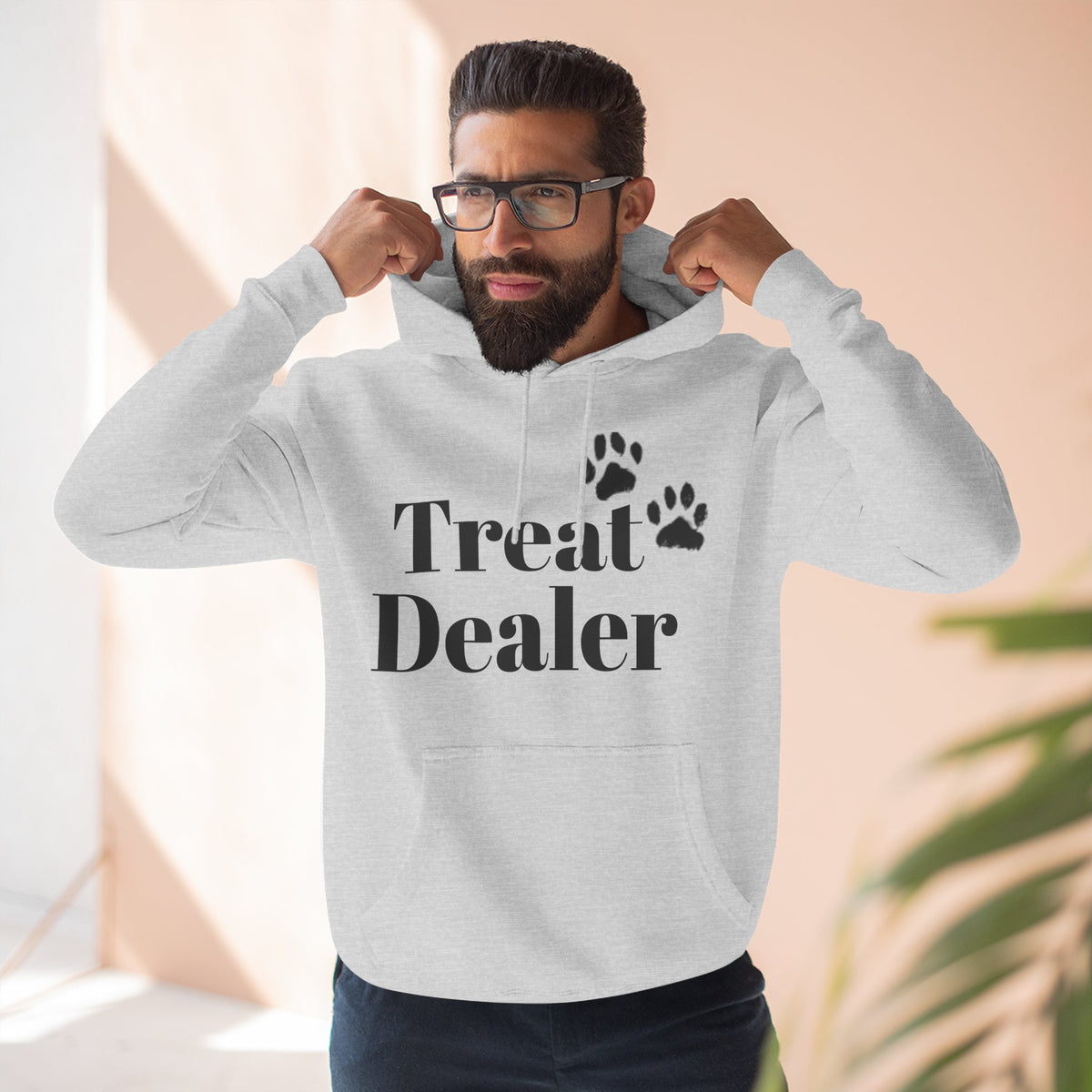 Fleece Hoodie: "Treat Dealer"
