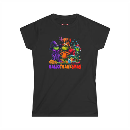 Funny "HalloThankMas" T-Shirt, Softstyle Tee