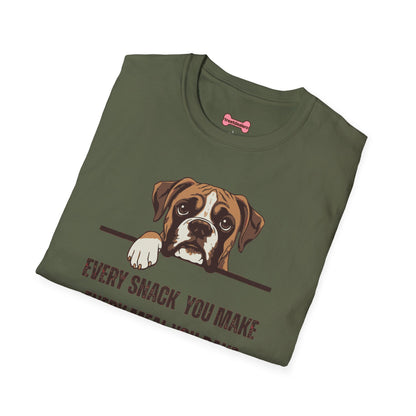 T-Shirt 'Every Snack you make - Boxer' Funny Shirt Boxer Dog Lover Tee